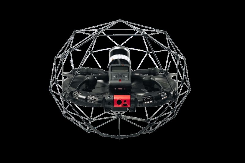 Flyability Elios 3 inspection drone inside its collision-tolerant cage